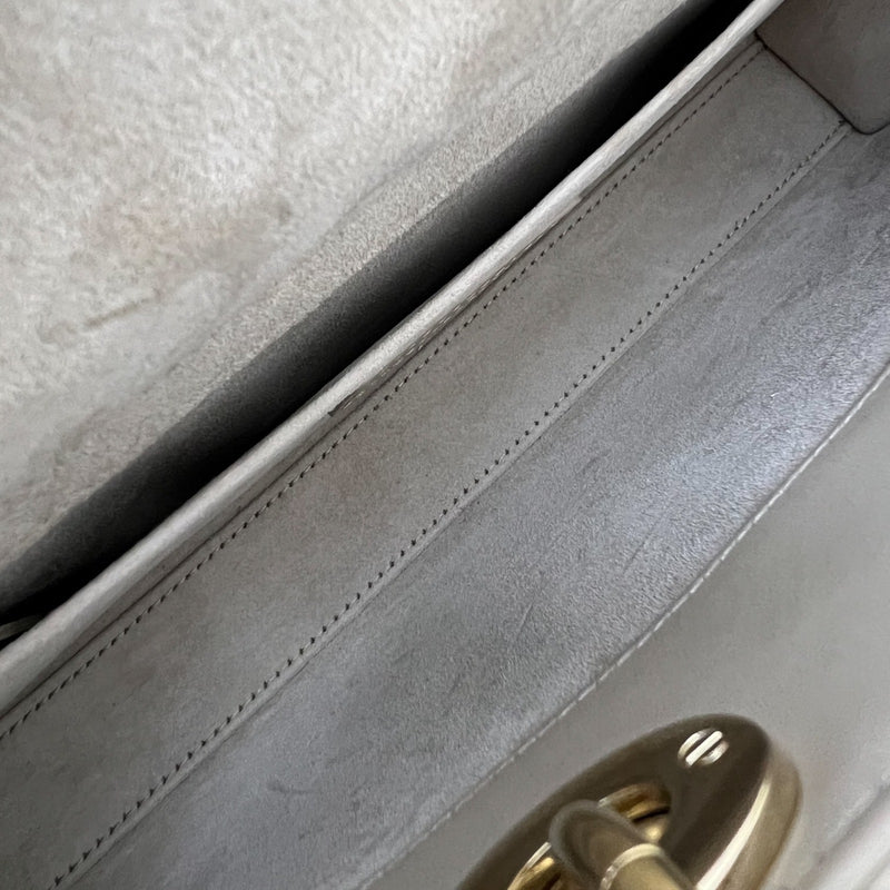 Dior Medium Lady D-Joy Bag in Sand-Coloured (Grey-Beige) Lambskin and GHW (Model: M0540)