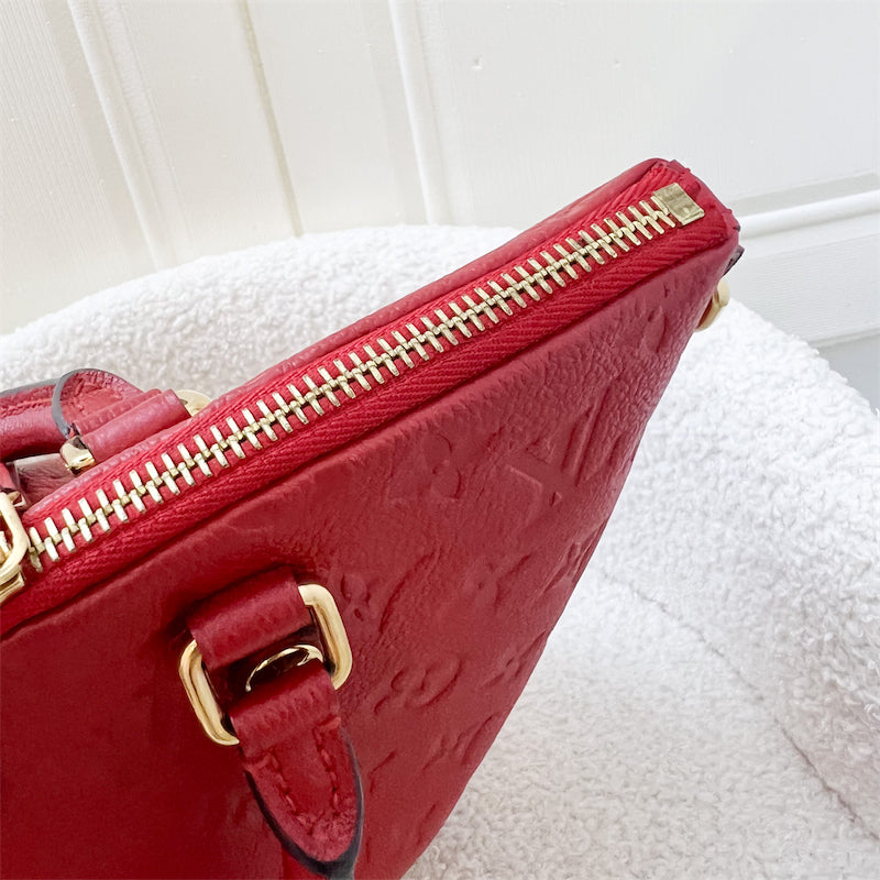 LV Mazarine PM Bag in Red Empriente Leather GHW