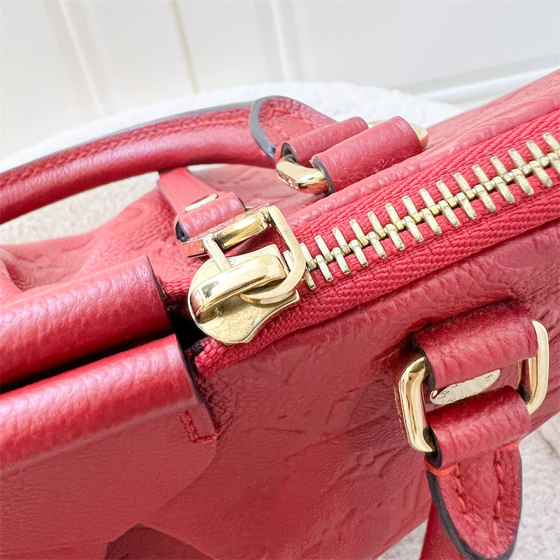 LV Mazarine PM Bag in Red Empriente Leather GHW