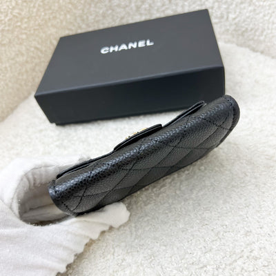 [Brand new] Chanel Classic Snap Card Holder in Black Caviar and GHW (Model: AP0214)