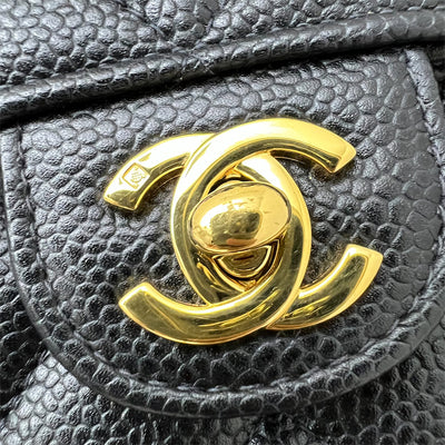 Chanel Vintage Classic Mini Square Flap in Black Caviar and 24K GHW