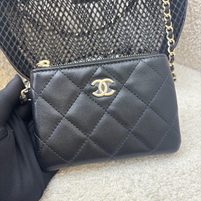 Chanel 25S Clutch on Chain in Black Mesh and LGHW (Model: AP4573)