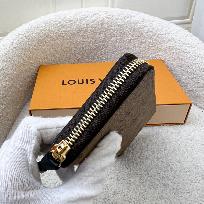 LV Clemence Zippy Long Wallet in Reverse Monogram Canvas and GHW