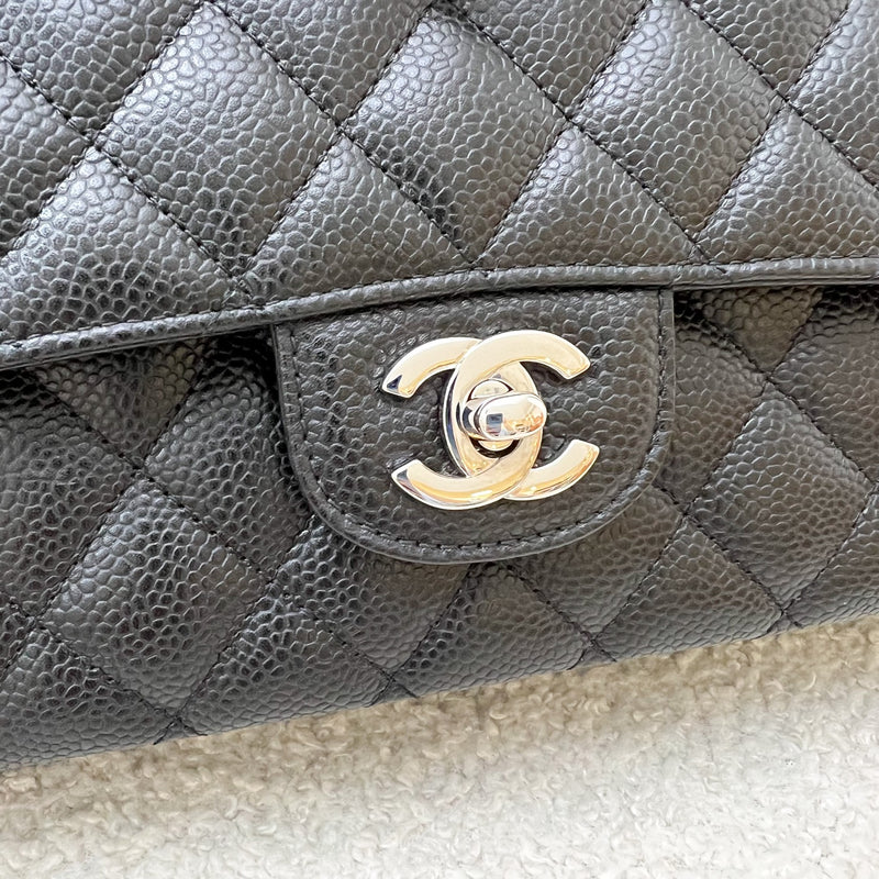 Chanel Medium Classic Flap CF in Black Caviar and SHW