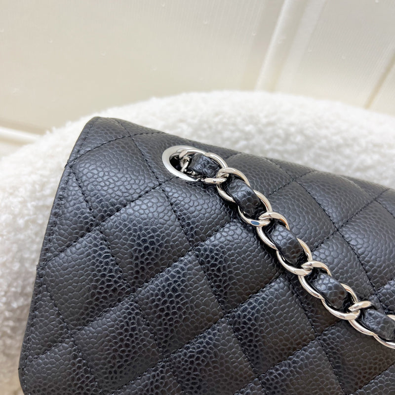 Chanel Medium Classic Flap CF in Black Caviar and SHW