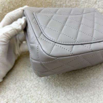 Chanel Pearl Crush Mini Square Flap in Grey Lambskin and AGHW (AS1786)