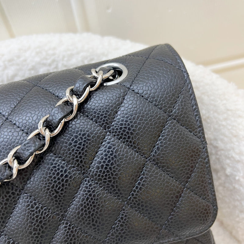 Chanel Medium Classic Flap CF in Black Caviar and SHW