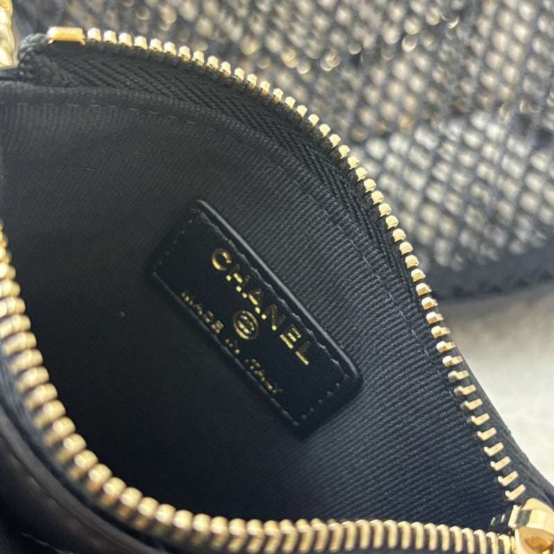 Chanel 25S Clutch on Chain in Black Mesh and LGHW (Model: AP4573)