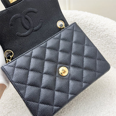 Chanel Vintage Classic Mini Square Flap in Black Caviar and 24K GHW