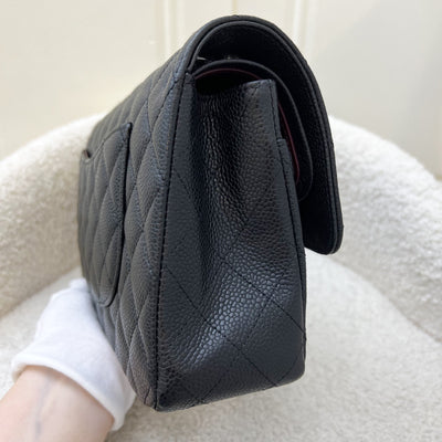 Chanel Medium Classic Flap CF in Black Caviar and SHW