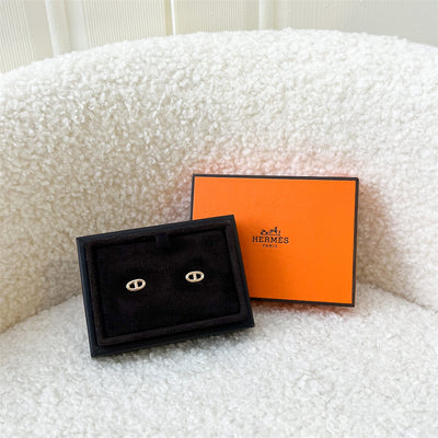 Hermes Very Small Model Chaine D'Ancre Earrings in 18K Rose Gold