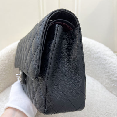 Chanel Medium Classic Flap CF in Black Caviar and SHW