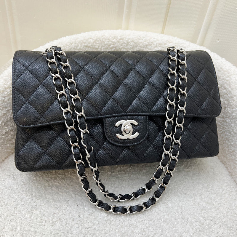 Chanel Medium Classic Flap CF in Black Caviar and SHW