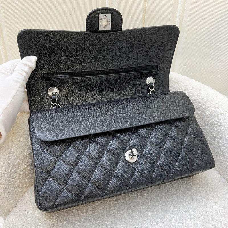 Chanel Medium Classic Flap CF in Black Caviar and SHW