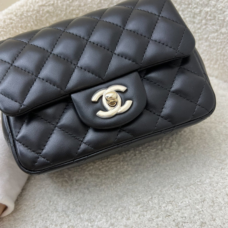 Chanel Classic Square Mini Flap in Black Lambskin and LGHW (Model: A35200)