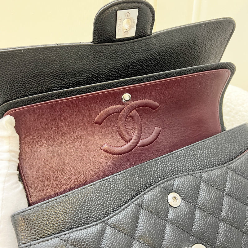 Chanel Medium Classic Flap CF in Black Caviar and SHW