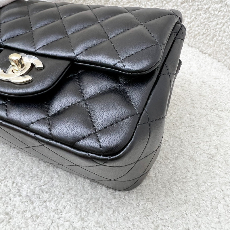 Chanel Classic Square Mini Flap in Black Lambskin and LGHW (Model: A35200)