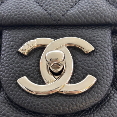 Chanel Easy Caviar Jumbo Flap in Black Caviar and SHW