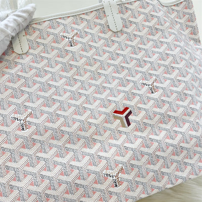Goyard Saint Louis Claire Voie PM Tote in 2022 Limited Edition White / Pink Canvas and Pink Interior
