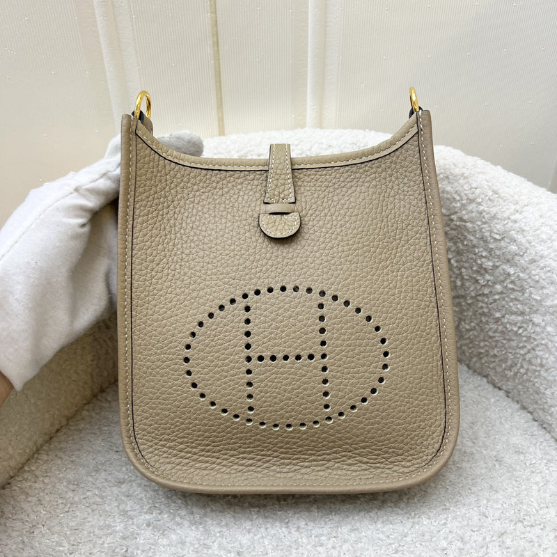 Hermes Mini Evelyne TPM in Trench Clemence Leather and GHW