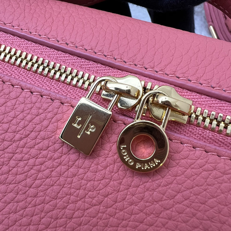 Loro Piana L19 Extra Pocket in Flamingo Pink Calf Leather and GHW