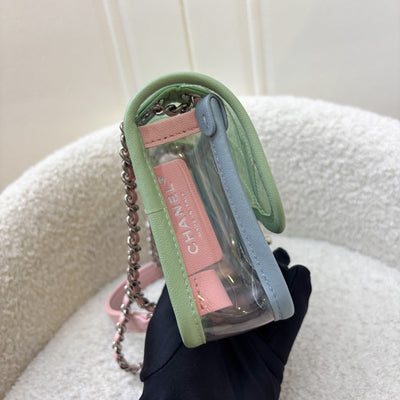 Chanel Coco Splash Mini Flap Bag in Blue and Green PVC, Pink Lambskin and SHW