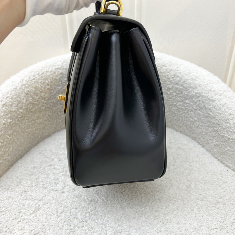 Celine Small 16 bag in Black Satinated Calfskin with GHW