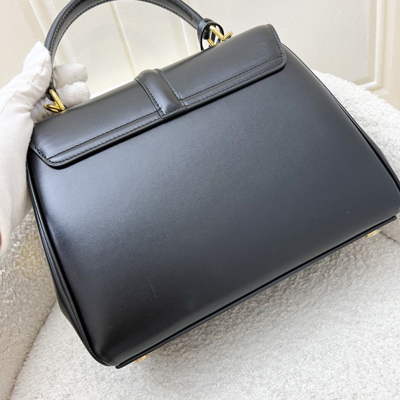 Celine Small 16 bag in Black Satinated Calfskin with GHW