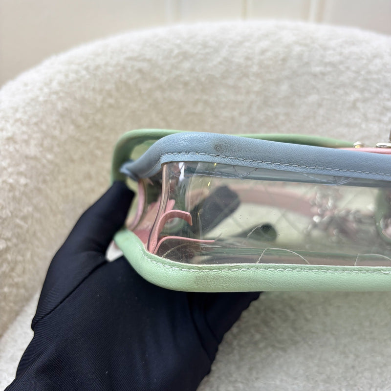 Chanel Coco Splash Mini Flap Bag in Blue and Green PVC, Pink Lambskin and SHW