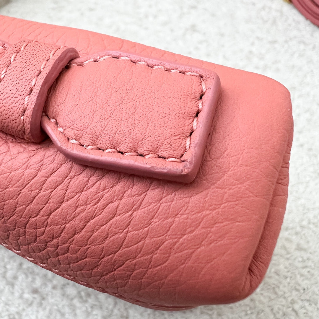 Loro Piana L19 Extra Pocket in Flamingo Pink Calf Leather and GHW