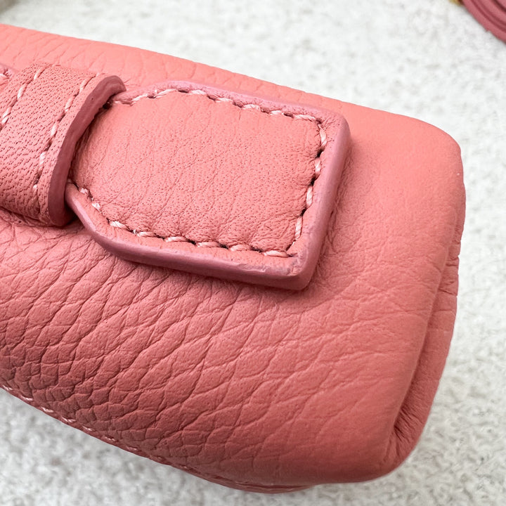 Loro Piana L19 Extra Pocket in Flamingo Pink Calf Leather and GHW