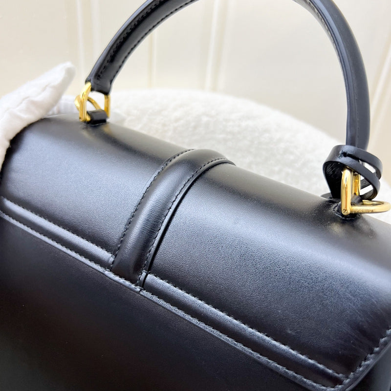 Celine Small 16 bag in Black Satinated Calfskin with GHW