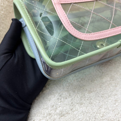 Chanel Coco Splash Mini Flap Bag in Blue and Green PVC, Pink Lambskin and SHW