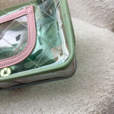 Chanel Coco Splash Mini Flap Bag in Blue and Green PVC, Pink Lambskin and SHW