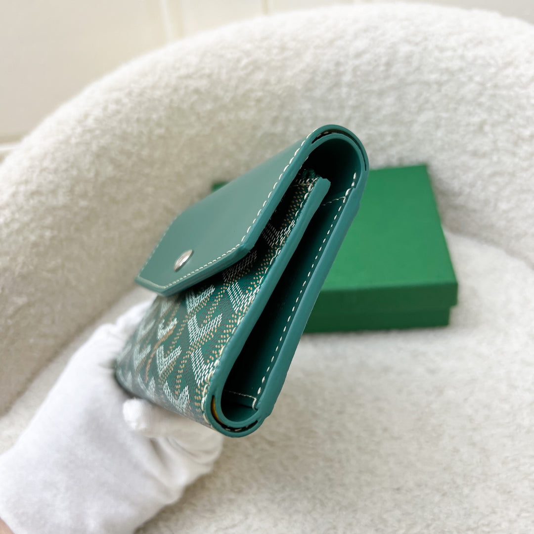 【美品】GOYARD SAINT GABRIEL PM WALLET GREEN Goyard Saint-Gabriel Compact Wallet in Green Goyardine Canvas and