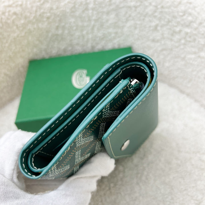 Goyard Saint-Gabriel Compact Wallet in Green Goyardine Canvas and