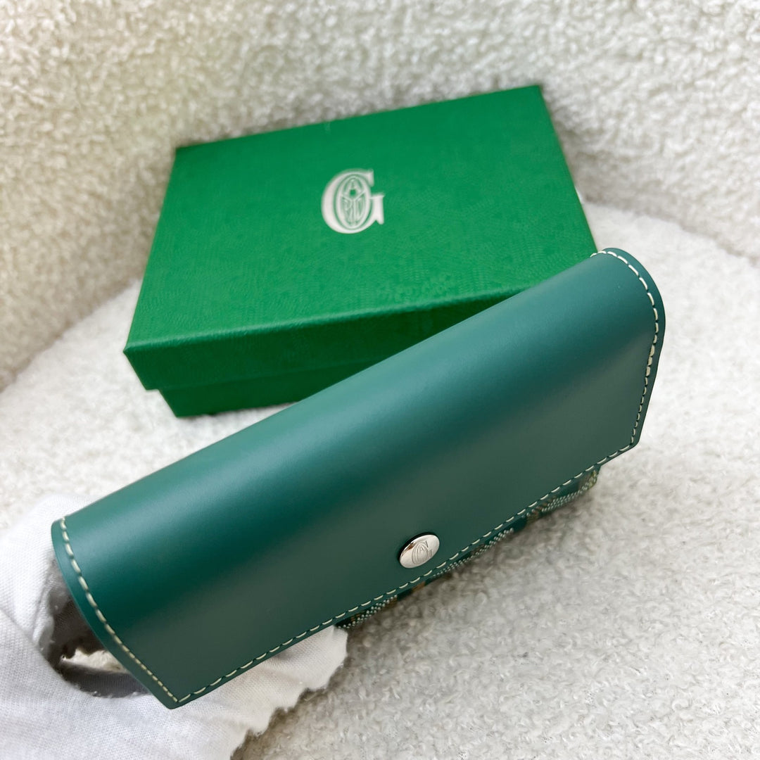 Goyard Saint-Gabriel Compact Wallet in Green Goyardine Canvas and