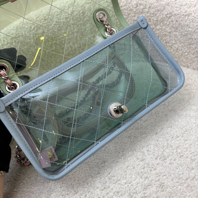 Chanel Coco Splash Mini Flap Bag in Blue and Green PVC, Pink Lambskin and SHW