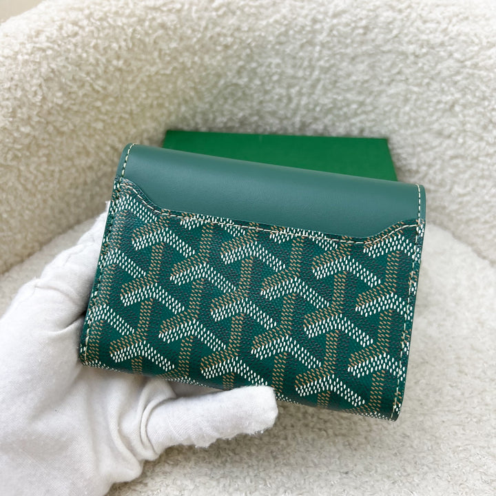 Goyard Saint-Gabriel Compact Wallet in Green Goyardine Canvas and