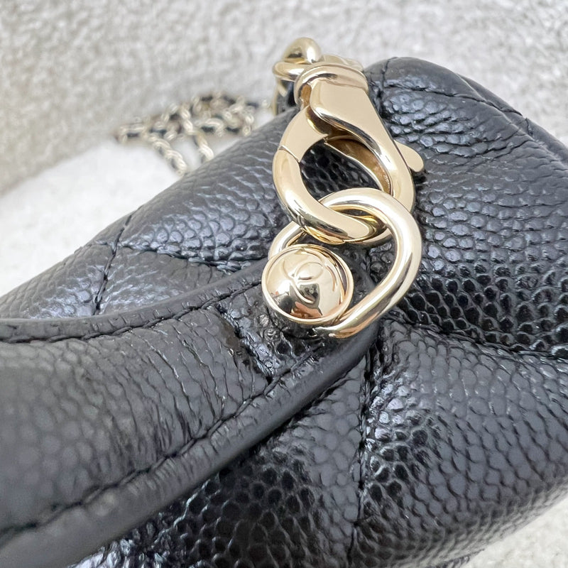 [Brand New Aug 2025] Chanel 25B Vanity / Clutch with Chain (LP Style Bag) in Black Caviar and LGHW