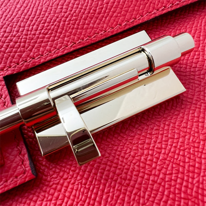 Hermes Verrou 21 in Rouge De Coeur Epsom Leather and GHW