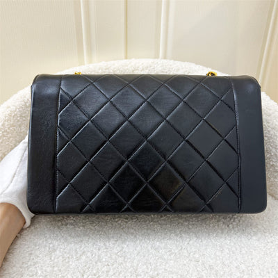 Chanel Medium Diana Flap in Black Lambskin and 24K GHW