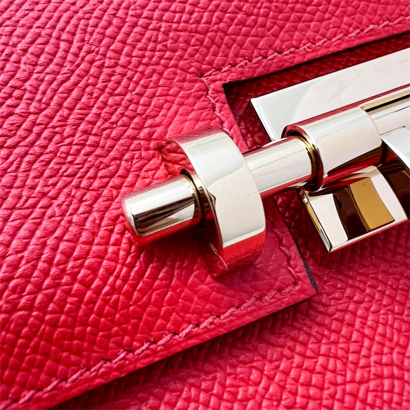 Hermes Verrou 21 in Rouge De Coeur Epsom Leather and GHW