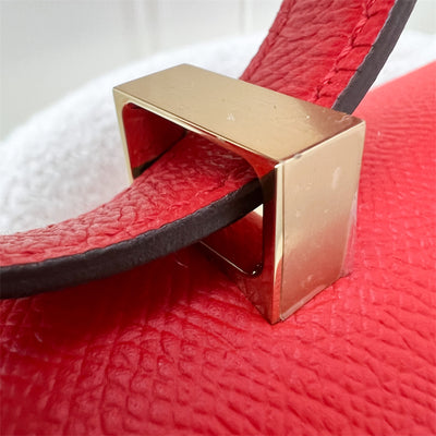 Hermes Verrou 21 in Rouge De Coeur Epsom Leather and GHW