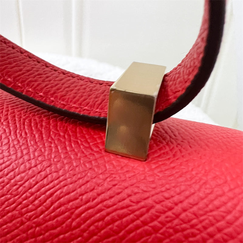 Hermes Verrou 21 in Rouge De Coeur Epsom Leather and GHW