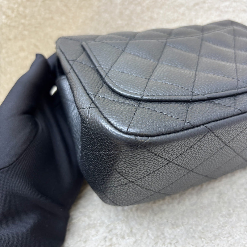 Chanel Classic Square Mini Flap in Black Caviar and Matte GHW