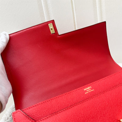 Hermes Verrou 21 in Rouge De Coeur Epsom Leather and GHW