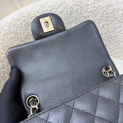 Chanel Classic Square Mini Flap in Black Caviar and Matte GHW