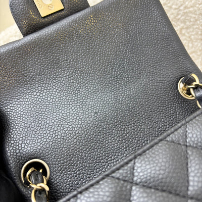 Chanel Classic Square Mini Flap in Black Caviar and Matte GHW
