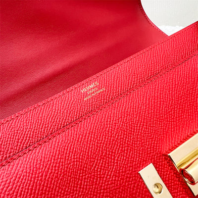 Hermes Verrou 21 in Rouge De Coeur Epsom Leather and GHW